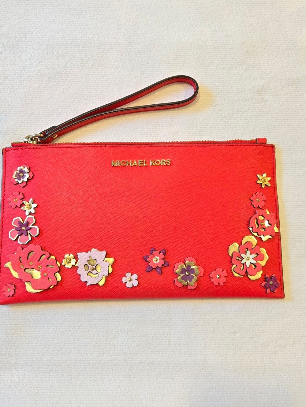 Michael Kors Jet Set Large Floral Appliqué Wristlet